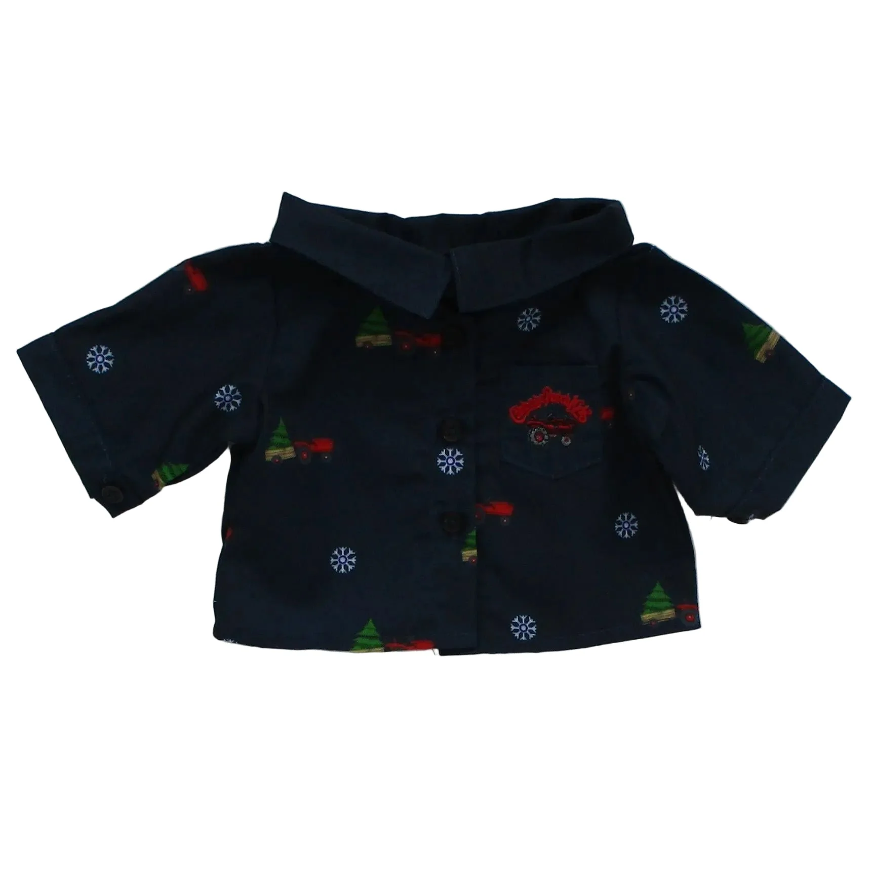 BLC C Shirt Blue Xmas Tractor w/Tree Fits 20"